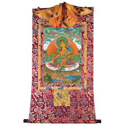 Green Tara Image - Tibetan thangka painting, view 7