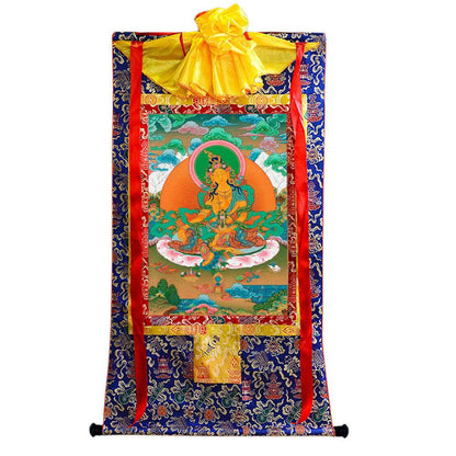 Green Tara - Tibetan thangka painting, view 4