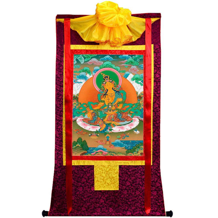 Green Tara - Tibetan thangka painting, view 5