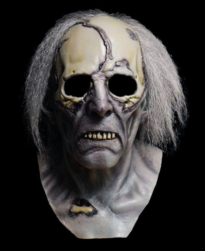 Grimsdyke HD Studios Pro Halloween Mask front view with pale skin, sunken eyes, and wiry hand-laid hair