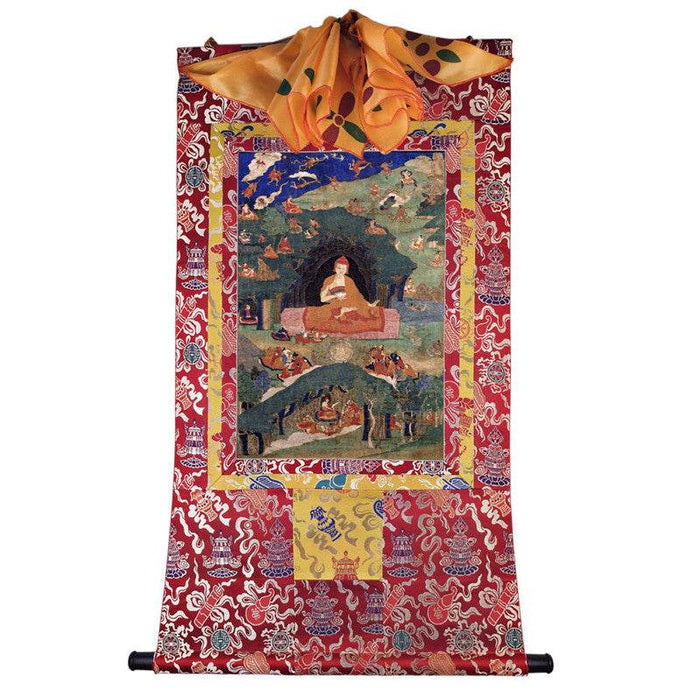 Guru Rinpoche Image - Tibetan thangka painting, view 7