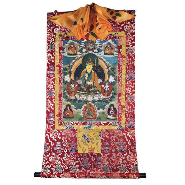 Guru Rinpoche Image - Tibetan thangka painting, view 7