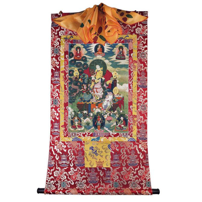 Guru Rinpoche Image - Tibetan thangka painting, view 7