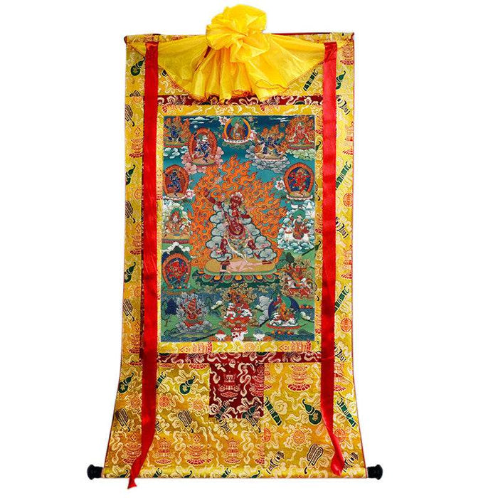 Guru Rinpoche Image - Tibetan thangka painting, view 8