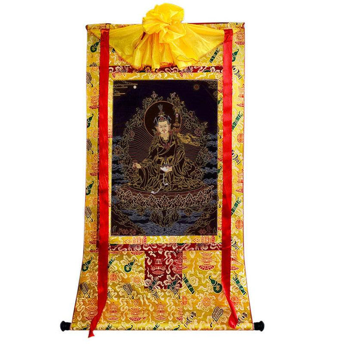 Guru Rinpoche Image - Tibetan thangka painting, view 8