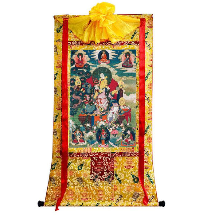 Guru Rinpoche Image - Tibetan thangka painting, view 8