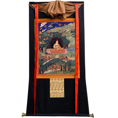 2770-唐卡-HBMT-074莲师说法 - Tibetan thangka painting, view 8