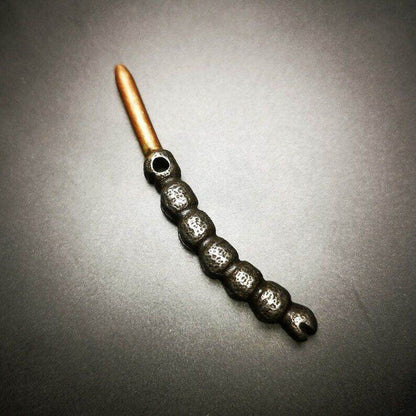 Handmad Charm Pendant,Tibetan Cordyceps Sinensis,Made of Cold Iron and Brass - Tibetan Buddhist art, view 4