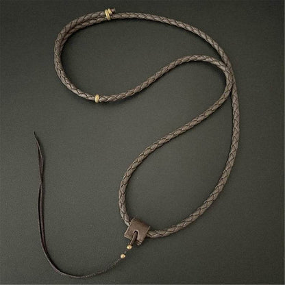 Handmade Leather Cord - Tibetan Buddhist art, view 5
