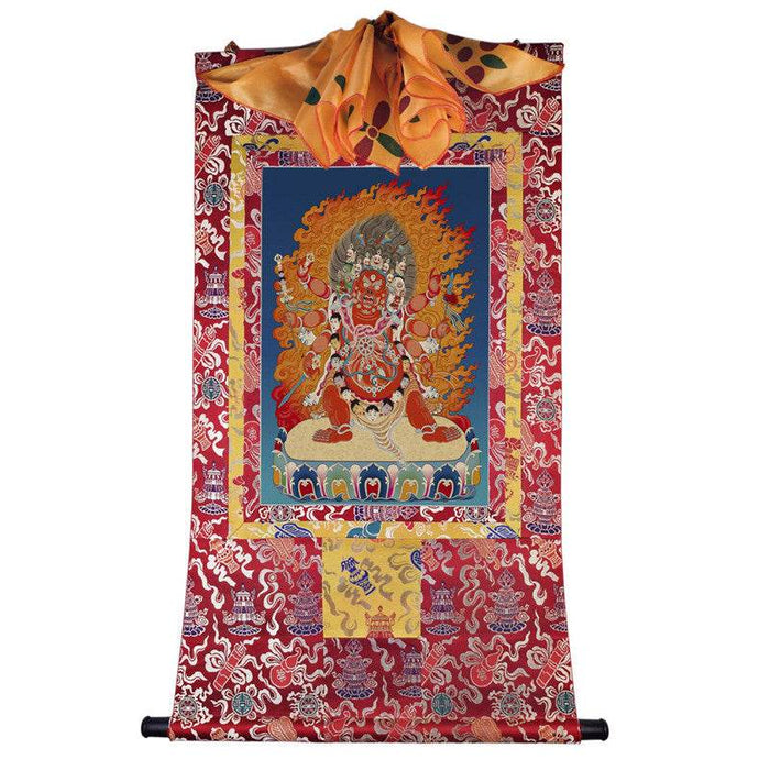 Hayagriva Image - Tibetan thangka painting, view 7
