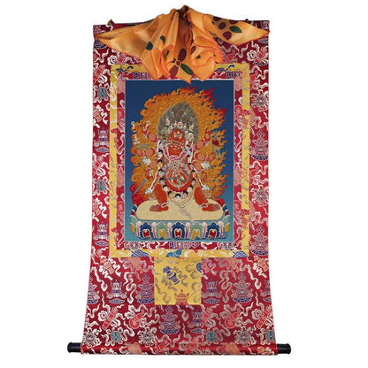 Hayagriva Image - Tibetan thangka painting, view 7