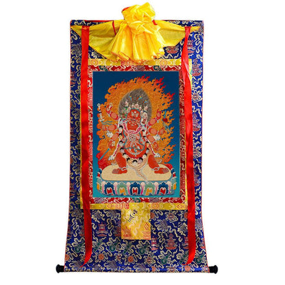 Hayagriva - Tibetan thangka painting, view 4