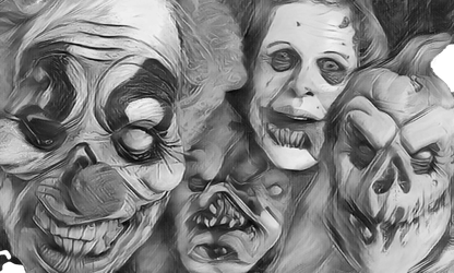 Horror Faces Poster