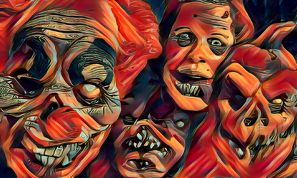 Horror Faces Poster
