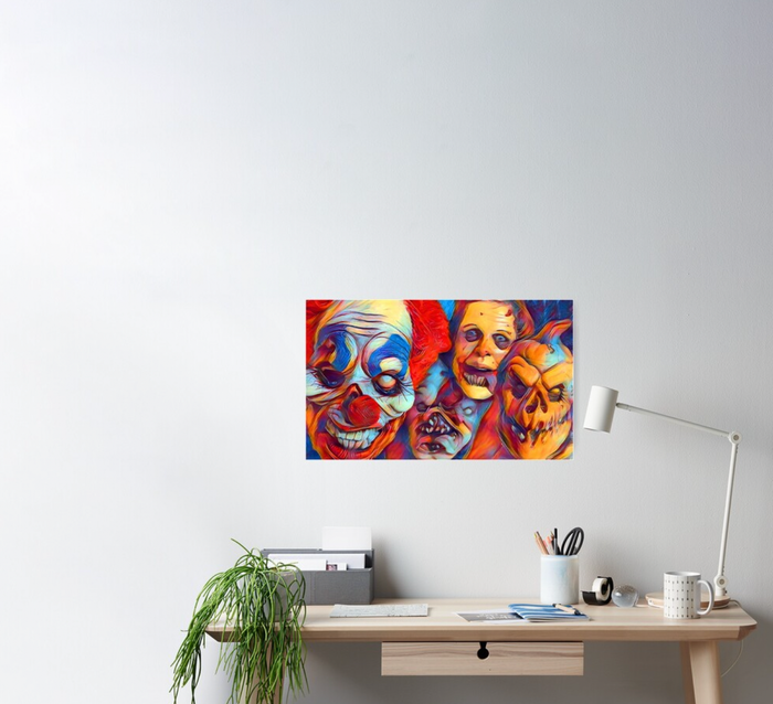 Horror Faces Poster