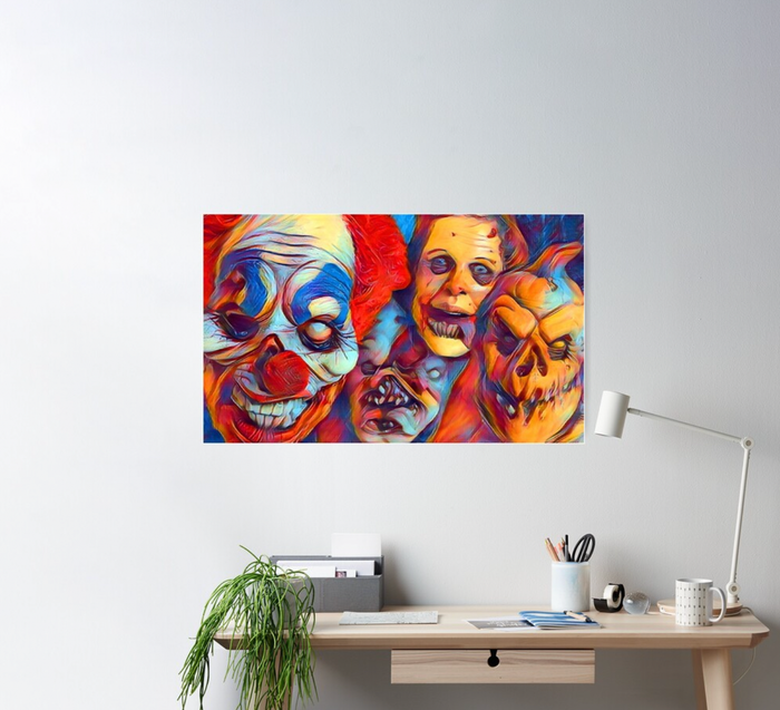 Horror Faces Poster