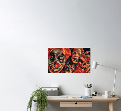 Horror Faces Poster