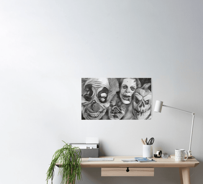 Horror Faces Poster