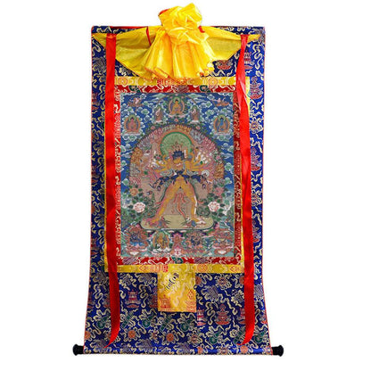 Kalacakravajra - 17th Century Old Version - Tibetan thangka painting, view 4