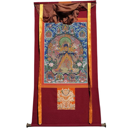 Kalacakravajra - 17th Century Old Version - Tibetan thangka painting, view 7