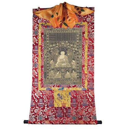 Kassapa Buddha Image - Tibetan thangka painting, view 7