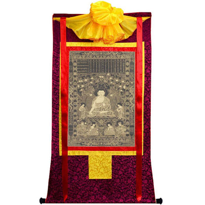 Kassapa Buddha - Tibetan thangka painting, view 5