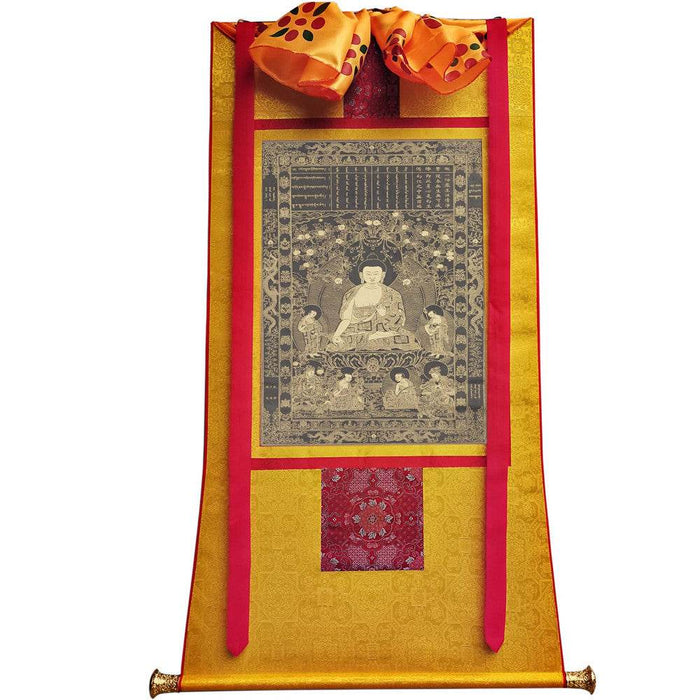 Kassapa Buddha - Tibetan thangka painting, view 6