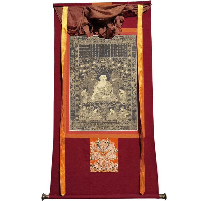 Kassapa Buddha - Tibetan thangka painting, view 7