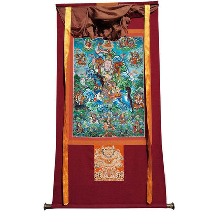 King Gesar - Tibetan thangka painting, view 6