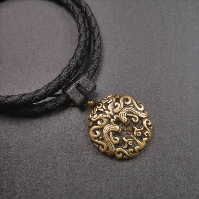 Kirtimukha Pendant,Dragon Badge - Tibetan Buddhist art, view 8