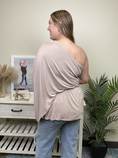 Sprinkle Of Spice Women's Flared One Shoulder Top