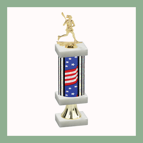 Lacrosse Column Pedestal Trophy