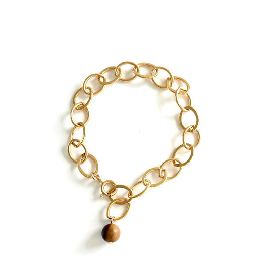 Large Chain Bracelet with Mookaite Bead - Market Exclusive