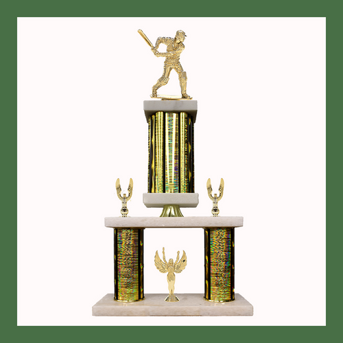 Lawn Games Marble Mini Two Poster Pedestal Trophy