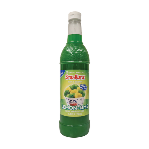 25-ounce bottle of lemon-lime Sno-Kone syrup