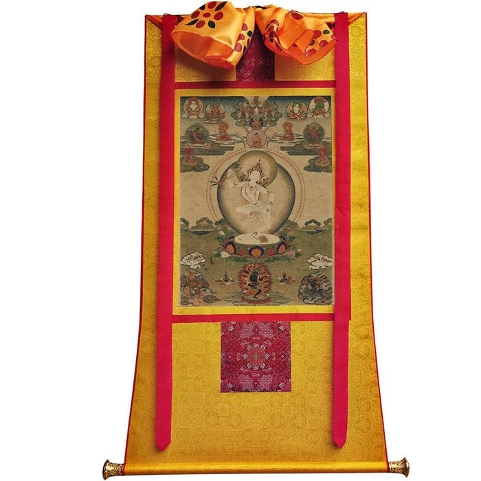 Machig Labdron - 16th Century Old Version - Tibetan thangka painting, view 6