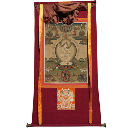 Machig Labdron - 16th Century Old Version - Tibetan thangka painting, view 7