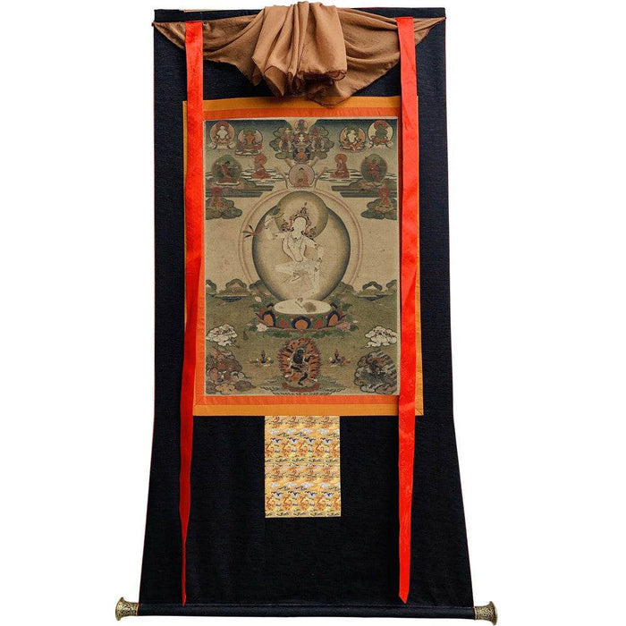 Machig Labdron - 16th Century Old Version - Tibetan thangka painting, view 8