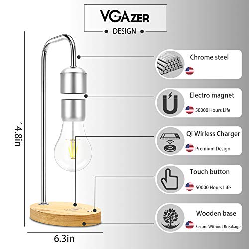 Magnetic Levitating LED Light Bulb with Wireless Charger-TopOnlineBargains.Com