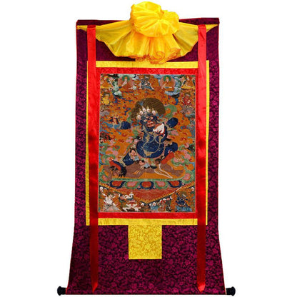 Mahakala - Tibetan thangka painting, view 5