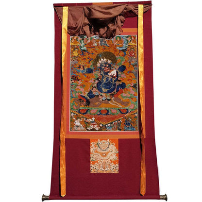 Mahakala - Tibetan thangka painting, view 7