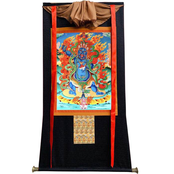 2779-唐卡-HBMT-084玛哈嘎拉-二臂-300dpi - Tibetan thangka painting, view 8