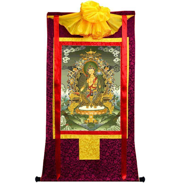 Maitreya - Future Buddha - Tibetan thangka painting, view 5