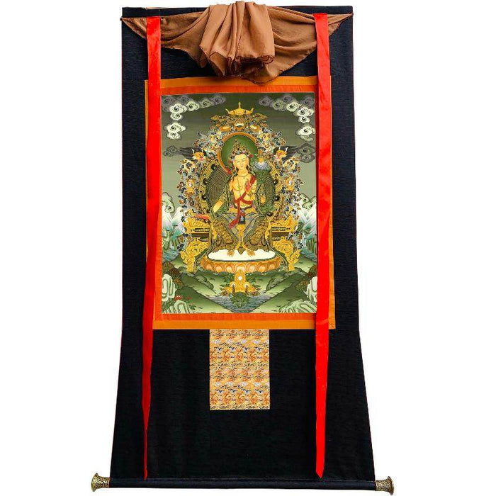 Maitreya - Future Buddha - Tibetan thangka painting, view 8