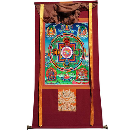 Mandala of Medicine Buddha - Tibetan thangka painting, view 7