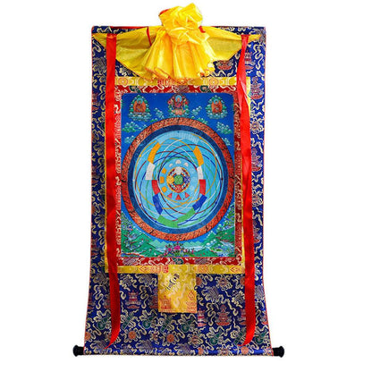 Mandala of Celestial Movements - Tibetan thangka painting, view 4