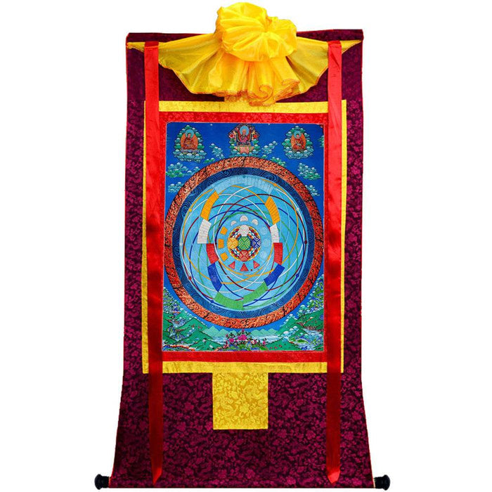 Mandala of Celestial Movements - Tibetan thangka painting, view 5