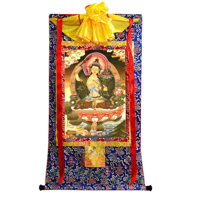 Manjusri - Tibetan thangka painting, view 4