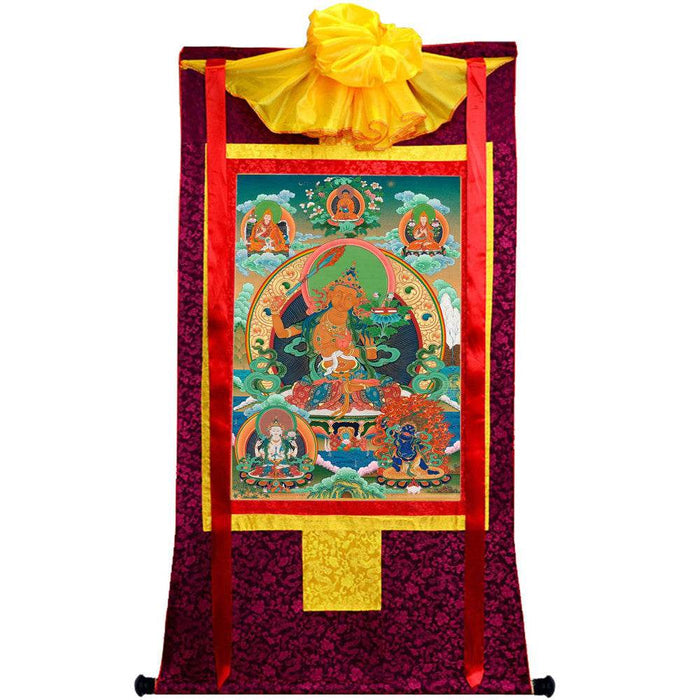 Manjusri - Tibetan thangka painting, view 5