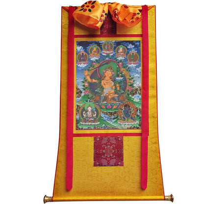 Manjusri - Tibetan thangka painting, view 6